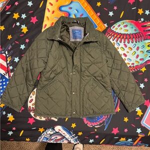 Crewcuts Kids Quilted Olive Green Barn Jacket